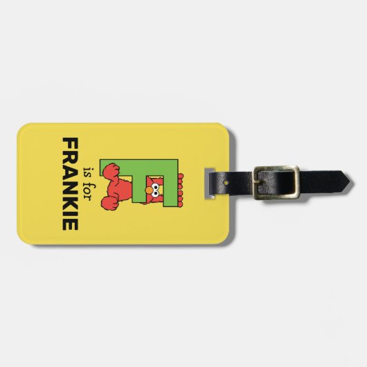Elmo Alphabet | F Groen Bagagelabel (Voorkant horizontaal)
