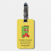 Elmo Alphabet | F Groen Bagagelabel (Achterkant verticaal)