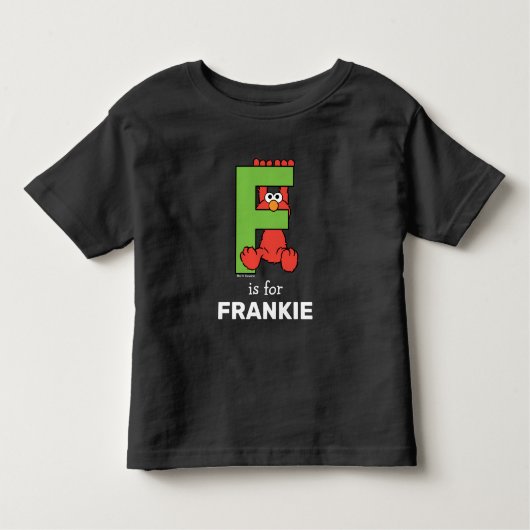 Elmo Alphabet | F Groen Kinder Shirts (Voorkant)
