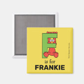 Elmo Alphabet | F Groen Magneet (Voorkant / Achterkant)