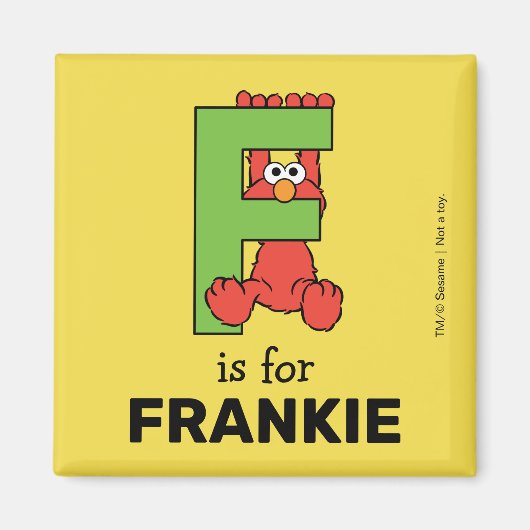 Elmo Alphabet | F Groen Magneet (Voorkant)