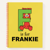 Elmo Alphabet | F Groen Notitieboek (Voorkant)