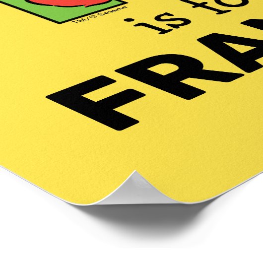 Elmo Alphabet | F Groen Poster (Hoek)