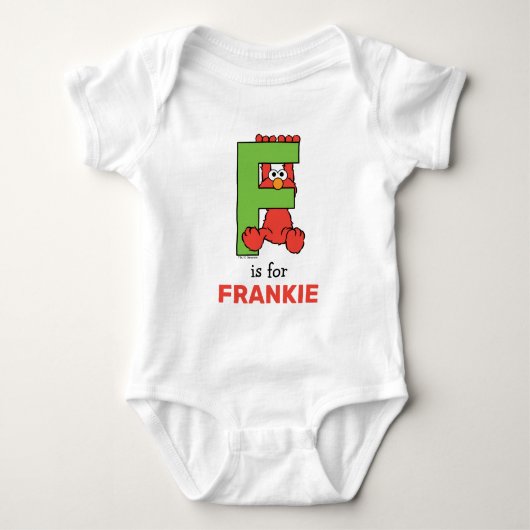 Elmo Alphabet | F Groen Romper (Voorkant)