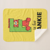 Elmo Alphabet | F Groen Sherpa Deken (Voorkant (horizontaal))