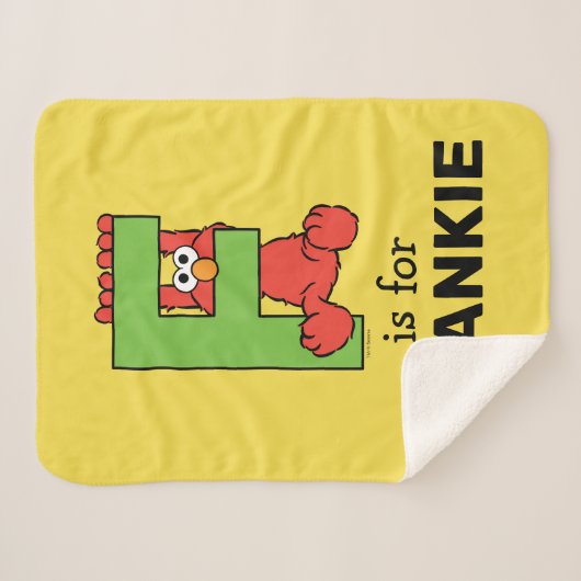 Elmo Alphabet | F Groen Sherpa Deken (Voorkant (horizontaal))