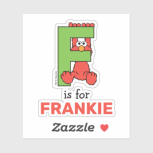 Elmo Alphabet   F Groen Sticker