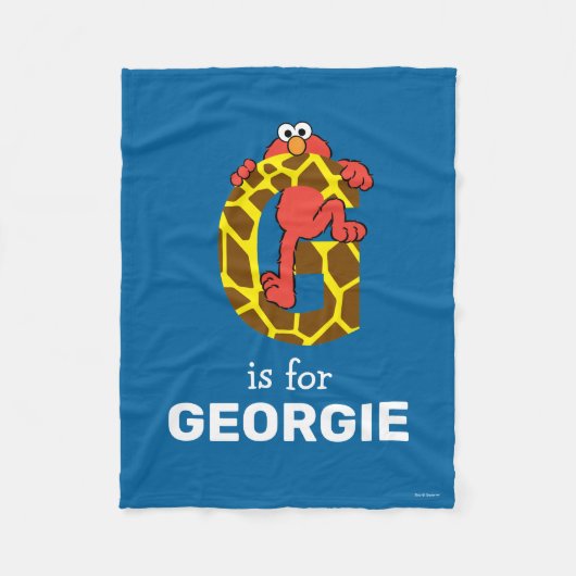 Elmo Alphabet | G GIRAFFE Fleece Deken (Voorkant)