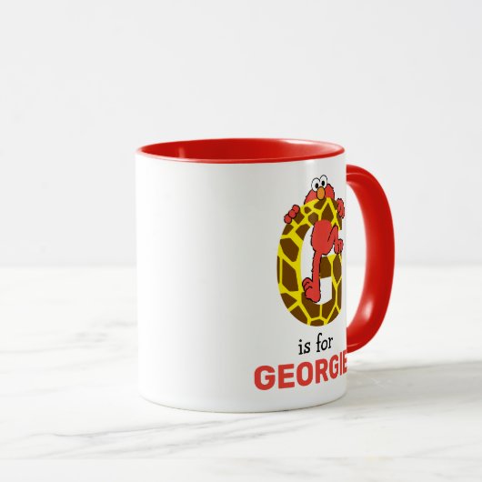 Elmo Alphabet | G GIRAFFE Mok (Voorkant rechts)