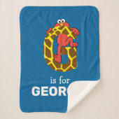 Elmo Alphabet | G GIRAFFE Sherpa Deken (Voorkant)