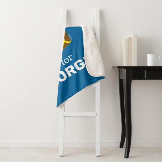 Elmo Alphabet | G GIRAFFE Sherpa Deken (In situ)