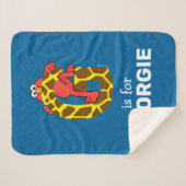 Elmo Alphabet | G GIRAFFE Sherpa Deken (Voorkant (horizontaal))