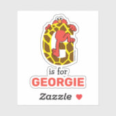 Elmo Alphabet | G GIRAFFE Sticker (Vel)