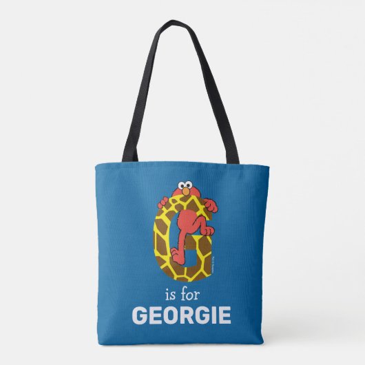 Elmo Alphabet | G GIRAFFE Tote Bag (Achterkant)