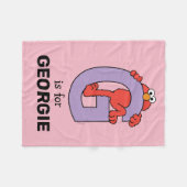 Elmo Alphabet | G PAARS Fleece Deken (Voorkant (Horizontaal))
