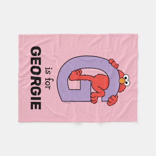 Elmo Alphabet | G PAARS Fleece Deken (Voorkant (Horizontaal))