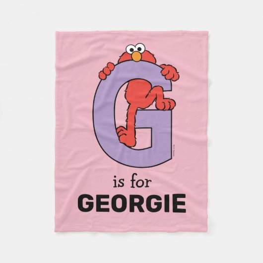 Elmo Alphabet | G PAARS Fleece Deken (Voorkant)