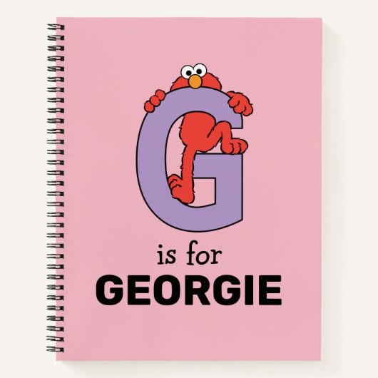Elmo Alphabet | G PAARS Notitieboek (Voorkant)