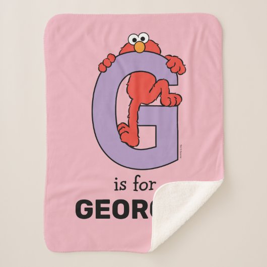 Elmo Alphabet | G PAARS Sherpa Deken (Voorkant)