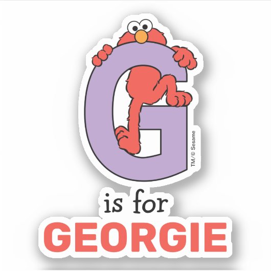 Elmo Alphabet | G PAARS Sticker (Voorkant)
