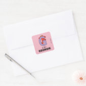 Elmo Alphabet | G PAARS Vierkante Sticker (Envelop)