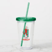 Elmo Alphabet | H Groen Acryl Drinkbeker (Achterkant)