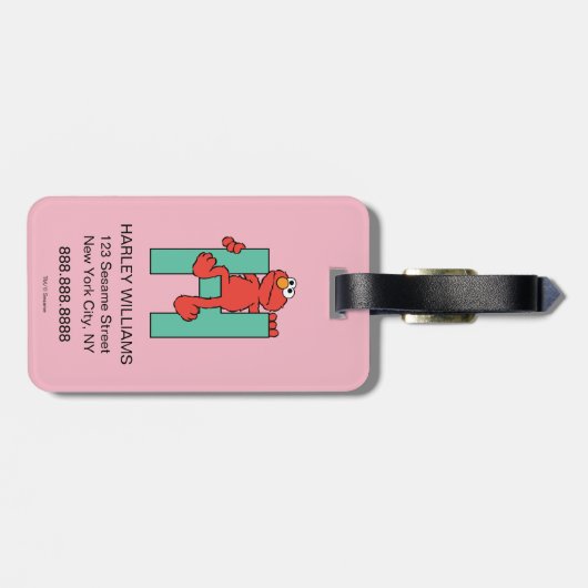 Elmo Alphabet | H Groen Bagagelabel (Achterkant horizontaal)