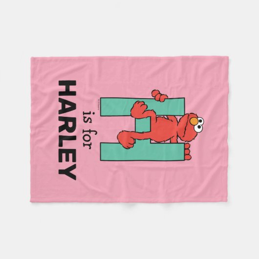 Elmo Alphabet | H Groen Fleece Deken (Voorkant (Horizontaal))
