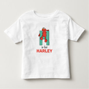 Elmo Alphabet   H Groen Kinder Shirts