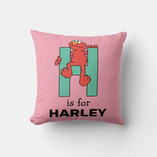 Elmo Alphabet | H Groen Kussen (Voorkant)