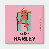 Elmo Alphabet | H Groen Magneet (Voorkant)