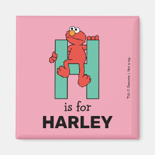 Elmo Alphabet   H Groen Magneet