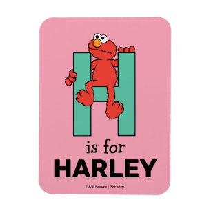 Elmo Alphabet   H Groen Magneet