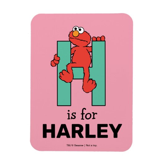 Elmo Alphabet | H Groen Magneet (Verticaal)