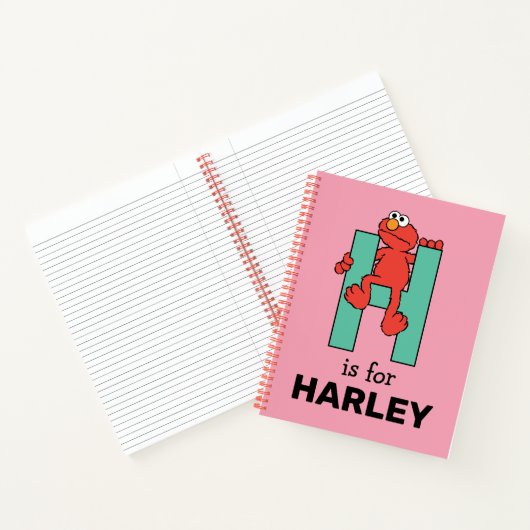 Elmo Alphabet | H Groen Notitieboek (Binnen)
