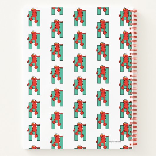 Elmo Alphabet | H Groen Notitieboek (Achterkant)