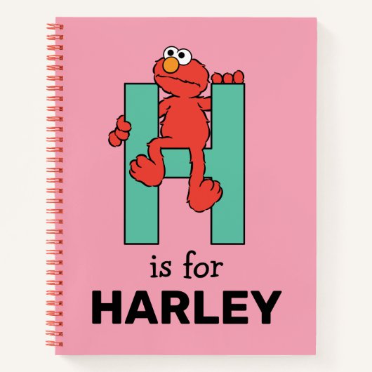 Elmo Alphabet | H Groen Notitieboek (Voorkant)