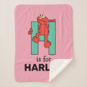 Elmo Alphabet | H Groen Sherpa Deken (Voorkant)