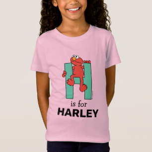 Elmo Alphabet H Groen T-shirt