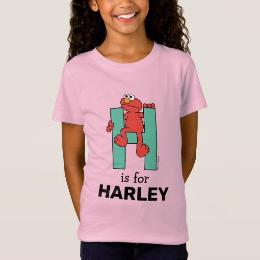 Elmo Alphabet | H Groen T-shirt (Voorkant)
