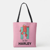 Elmo Alphabet | H Groen Tote Bag (Achterkant)