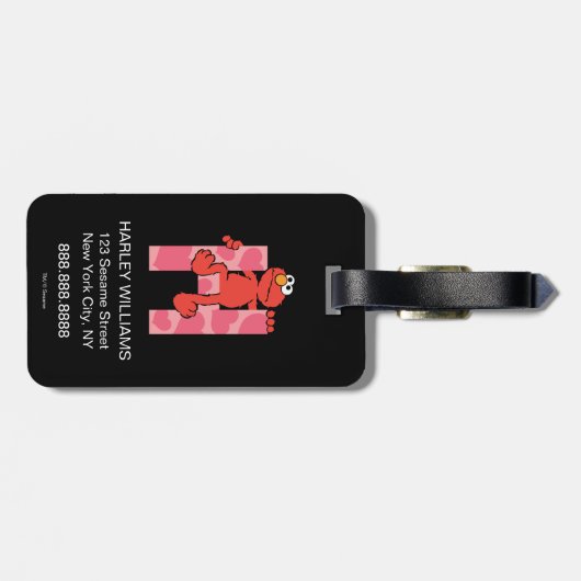 Elmo Alphabet | H Hoorten Bagagelabel (Achterkant horizontaal)