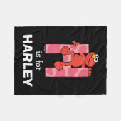 Elmo Alphabet | H Hoorten Fleece Deken (Voorkant (Horizontaal))