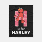 Elmo Alphabet | H Hoorten Fleece Deken (Voorkant)