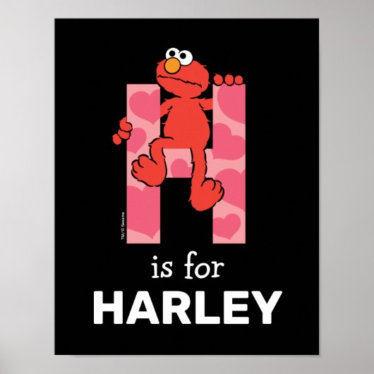 Elmo Alphabet | H Hoorten Poster (Voorkant)