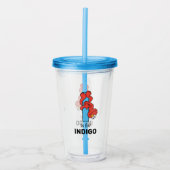 Elmo Alphabet | I Blauw Acryl Drinkbeker (Voorkant)