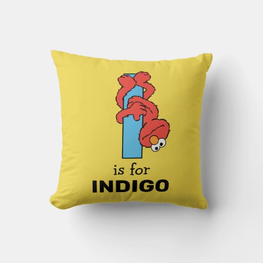 Elmo Alphabet | I Blauw Kussen (Voorkant)