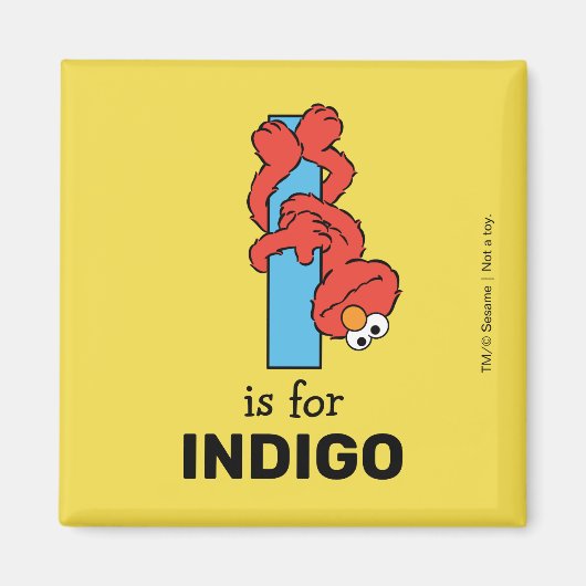 Elmo Alphabet | I Blauw Magneet (Voorkant)