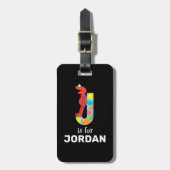 Elmo Alphabet | J Jelly Bean Bagagelabel (Voorkant verticaal)