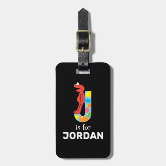 Elmo Alphabet | J Jelly Bean Bagagelabel (Voorkant verticaal)